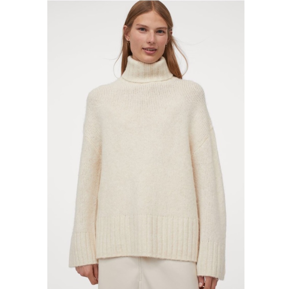 cream turtleneck sweater